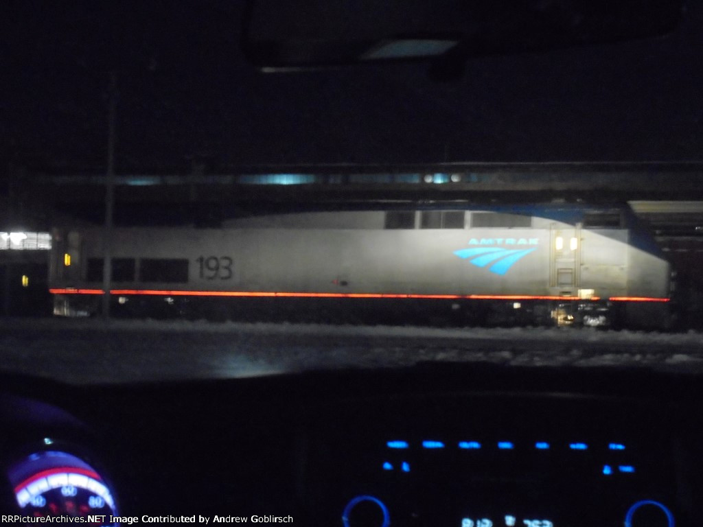 Amtrak 193 parked for Tonight